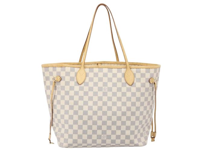 Borsa Tote LOUIS VUITTON Damier Azur Neverfull MM N41605 LV Auth 202304 - vista 2