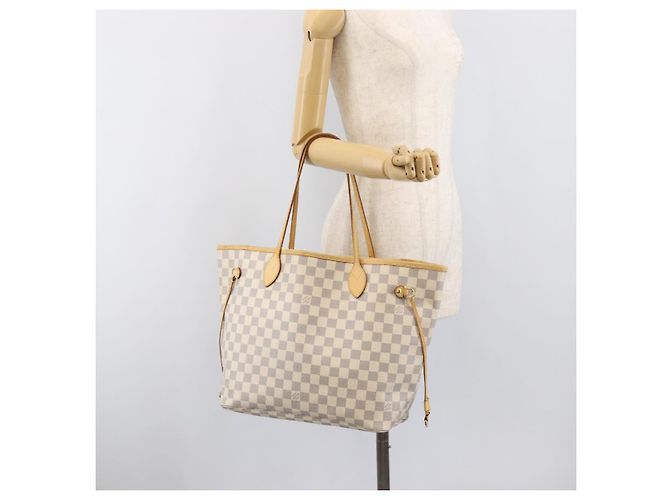 Borsa Tote LOUIS VUITTON Damier Azur Neverfull MM N41605 LV Auth 202304 - vista 26