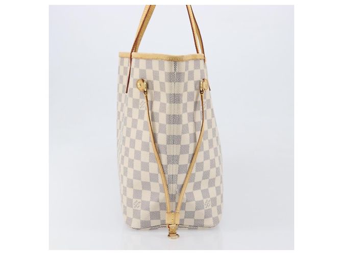 Borsa Tote LOUIS VUITTON Damier Azur Neverfull MM N41605 LV Auth 202304 - vista 3