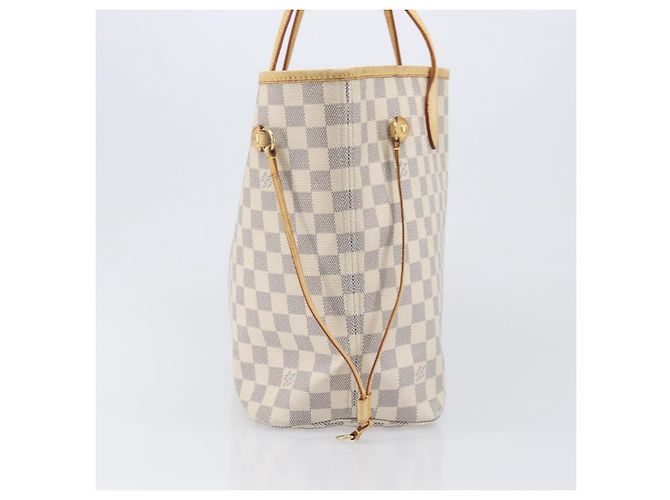 Borsa Tote LOUIS VUITTON Damier Azur Neverfull MM N41605 LV Auth 202304 - vista 4