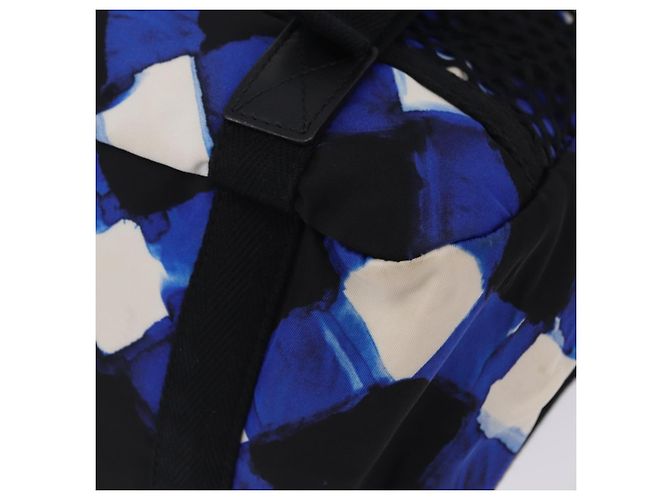 Borsa CHANEL Airline Tote Bag Nylon 2way Blue Silver CC Auth ka6246V Argento - vista 19