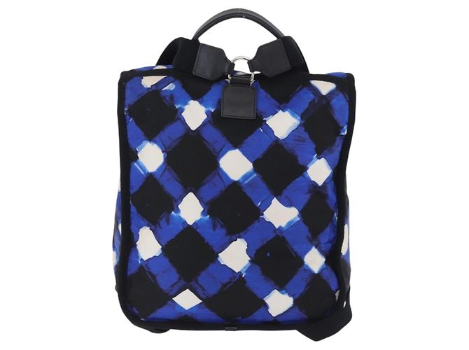 Borsa CHANEL Airline Tote Bag Nylon 2way Blue Silver CC Auth ka6246V Argento - vista 2