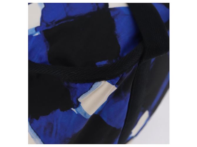 Borsa CHANEL Airline Tote Bag Nylon 2way Blue Silver CC Auth ka6246V Argento - vista 20