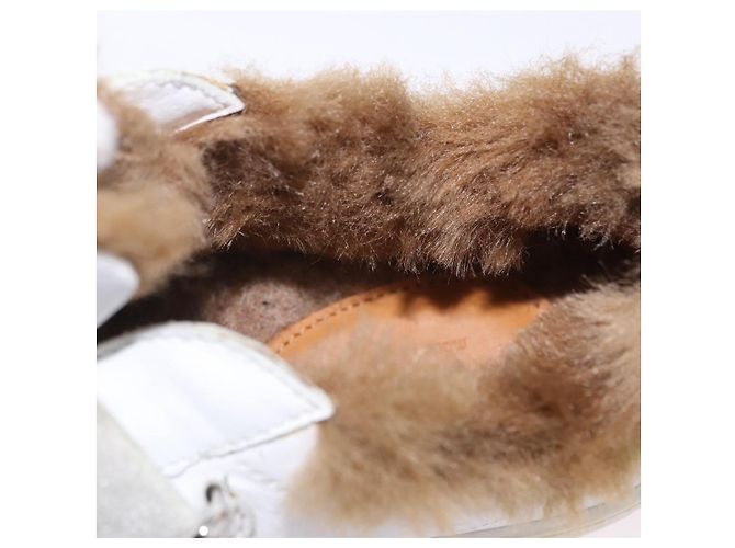 GUCCI Web Sherry Line Kinderschuhe aus Leder Weiß Auth ar14270 - Ansicht 17