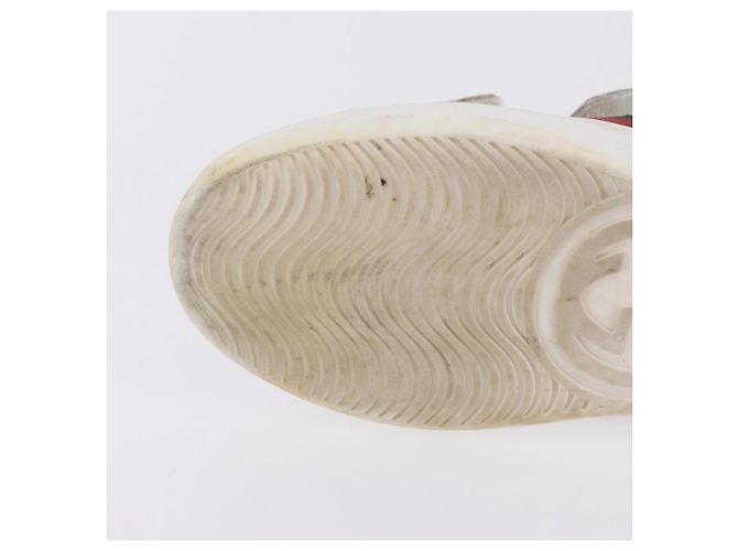 GUCCI Web Sherry Line Kinderschuhe aus Leder Weiß Auth ar14270 - Ansicht 27
