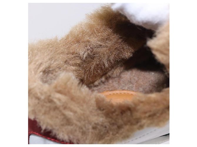GUCCI Web Sherry Line Kinderschuhe aus Leder Weiß Auth ar14270 - Ansicht 36