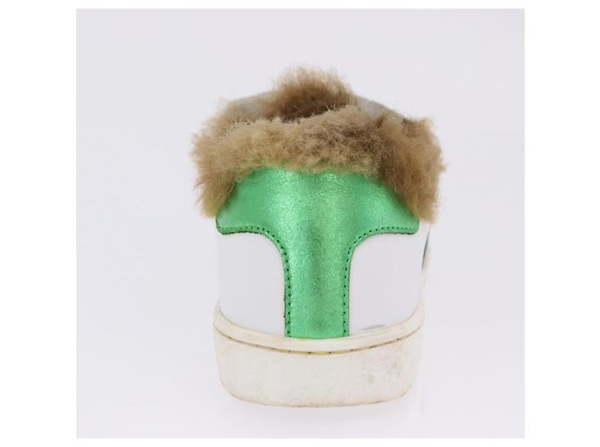 GUCCI Web Sherry Line Kinderschuhe aus Leder Weiß Auth ar14270 - Ansicht 8