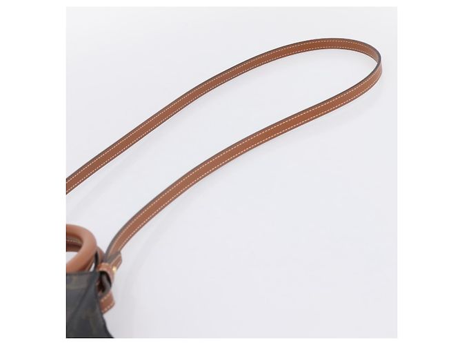 Céline Bolso de mano CELINE Triomphe Canvas Mini Vertical Cabas PVC 2way Negro Auth 204112M - vista 14