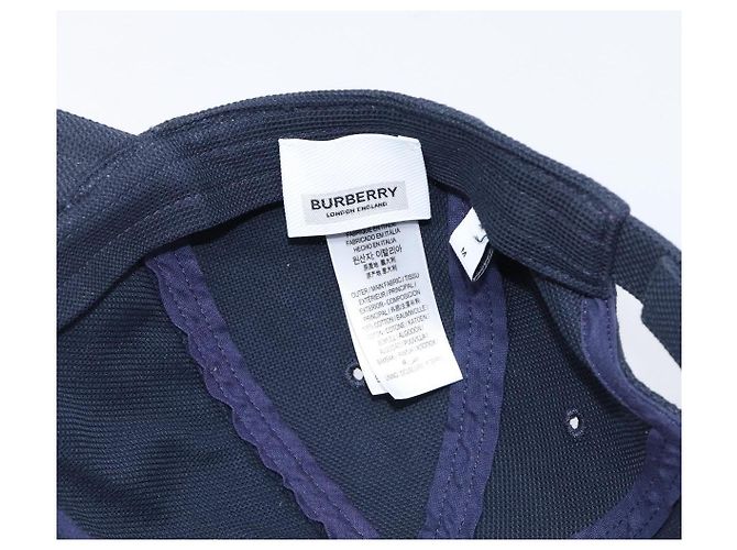 BURBERRY Kappe aus Baumwolle Navy Red Auth BA15549 Rot Marineblau - Ansicht 15