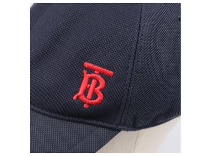 BURBERRY Kappe aus Baumwolle Navy Red Auth BA15549 Rot Marineblau - Ansicht 6