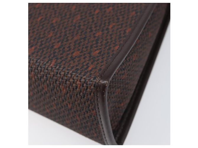 Autre Marque Borsa a mano SAINT LAURENT PVC Canvas 2way Brown Gold Auth BA15808A Marrone D'oro - vista 16