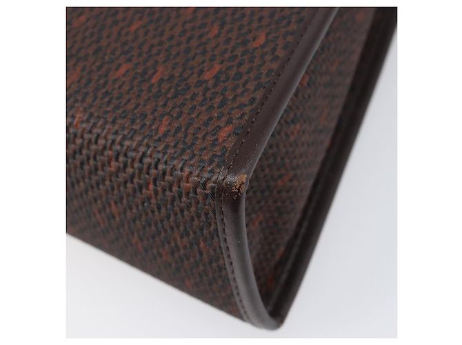 Autre Marque Borsa a mano SAINT LAURENT PVC Canvas 2way Brown Gold Auth BA15808A Marrone D'oro - vista 18