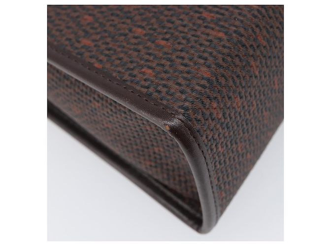 Autre Marque Borsa a mano SAINT LAURENT PVC Canvas 2way Brown Gold Auth BA15808A Marrone D'oro - vista 19