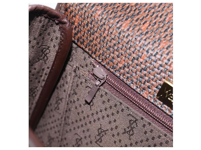 Autre Marque Borsa a mano SAINT LAURENT PVC Canvas 2way Brown Gold Auth BA15808A Marrone D'oro - vista 25
