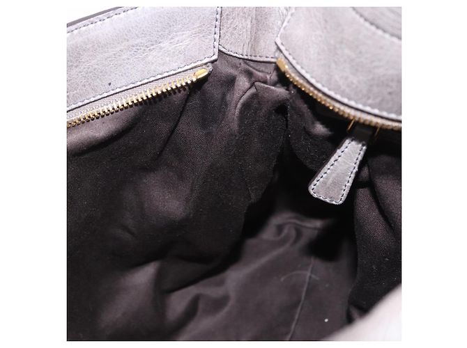 Borsa a Mano Miu Miu in Pelle 2way Grigio Tono Oro Auth 167623M Marrone - vista 31