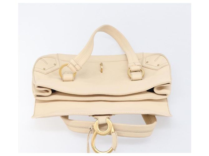 BALLY Tote Bag aus Leder Ivory Gold Auth 204370A Golden Roh - Ansicht 10