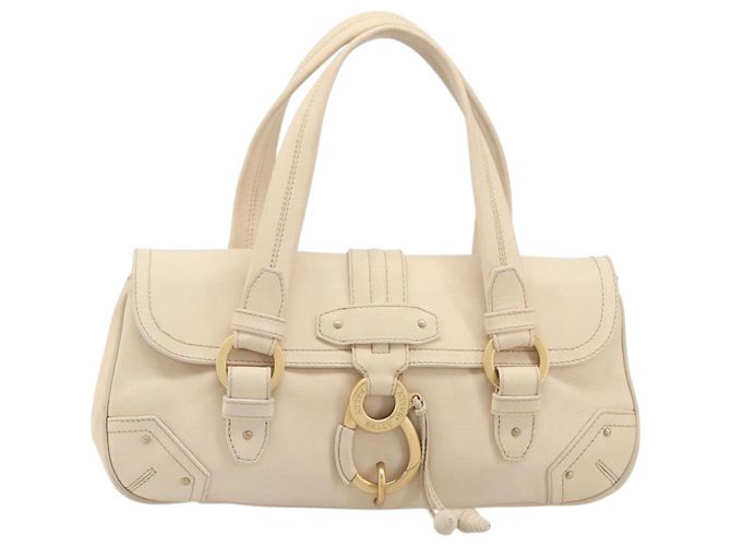 BALLY Tote Bag aus Leder Ivory Gold Auth 204370A Golden Roh - Ansicht 13