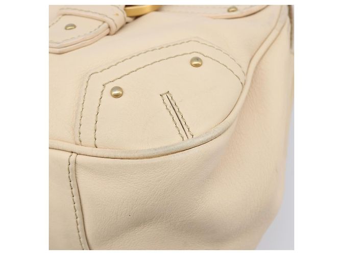 BALLY Tote Bag aus Leder Ivory Gold Auth 204370A Golden Roh - Ansicht 15