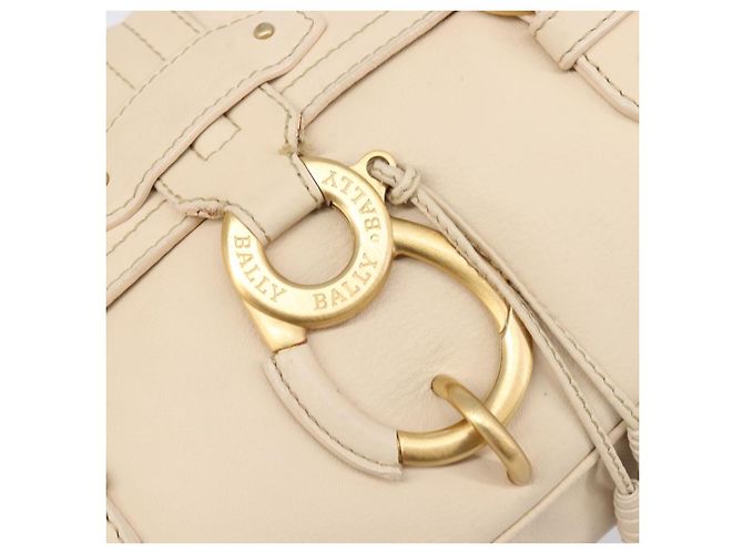 BALLY Tote Bag aus Leder Ivory Gold Auth 204370A Golden Roh - Ansicht 19