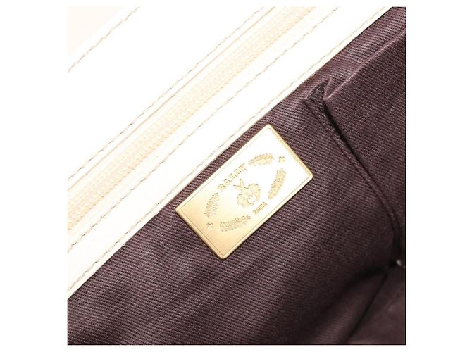 BALLY Tote Bag aus Leder Ivory Gold Auth 204370A Golden Roh - Ansicht 21