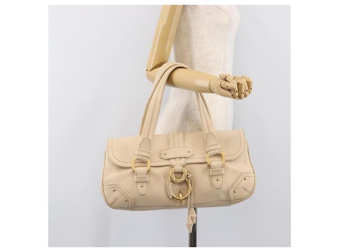BALLY Tote Bag aus Leder Ivory Gold Auth 204370A Golden Roh - Ansicht 26