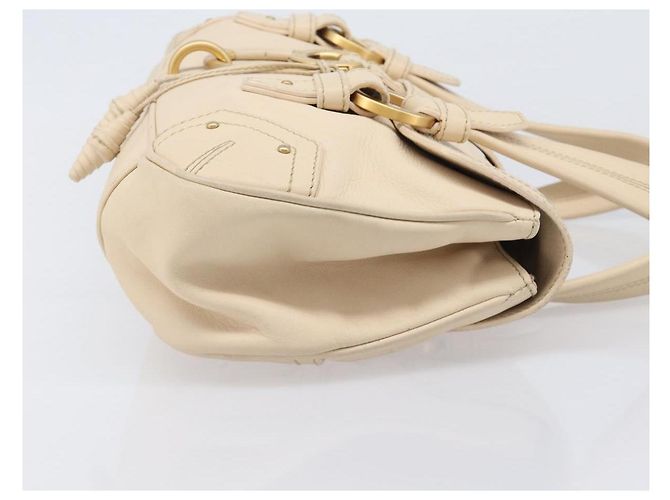 BALLY Tote Bag aus Leder Ivory Gold Auth 204370A Golden Roh - Ansicht 3
