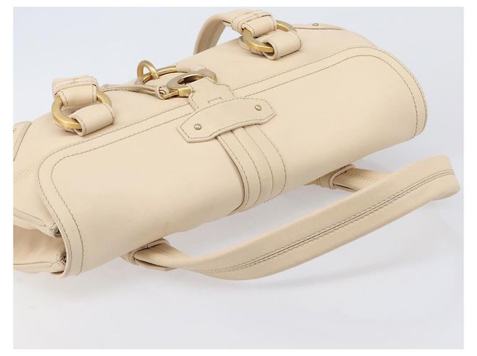 BALLY Tote Bag aus Leder Ivory Gold Auth 204370A Golden Roh - Ansicht 6