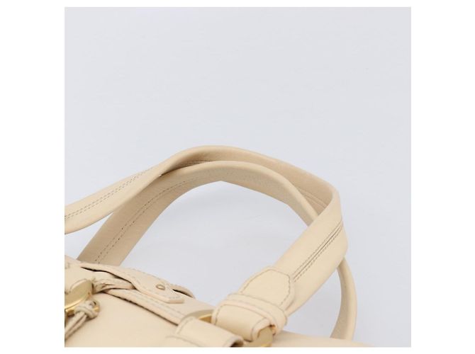 BALLY Tote Bag aus Leder Ivory Gold Auth 204370A Golden Roh - Ansicht 8