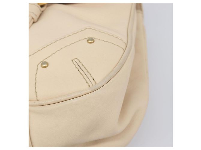 BALLY Tote Bag aus Leder Ivory Gold Auth 204370A Golden Roh - Ansicht 9