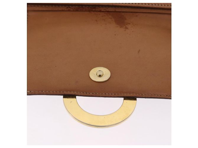 Céline Borsa a tracolla CELINE Macadam con catena in PVC e pelle Marrone Oro Auth ka6066 D'oro - vista 21