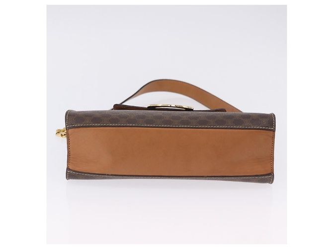 Céline Borsa a tracolla CELINE Macadam con catena in PVC e pelle Marrone Oro Auth ka6066 D'oro - vista 5