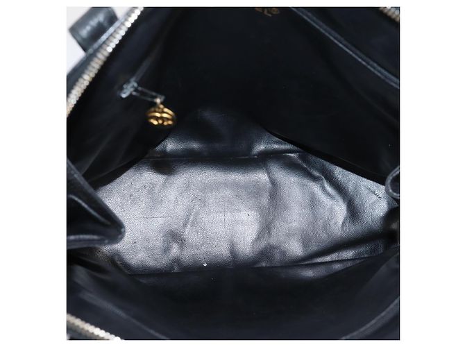 Borsa a tracolla CHANEL COCO Mark Chain in pelle caviar nera e oro CC Auth 201540A Nero D'oro - vista 11