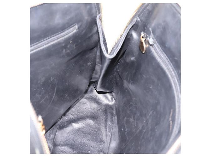 Borsa a tracolla CHANEL COCO Mark Chain in pelle caviar nera e oro CC Auth 201540A Nero D'oro - vista 20