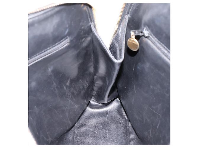 Borsa a tracolla CHANEL COCO Mark Chain in pelle caviar nera e oro CC Auth 201540A Nero D'oro - vista 21