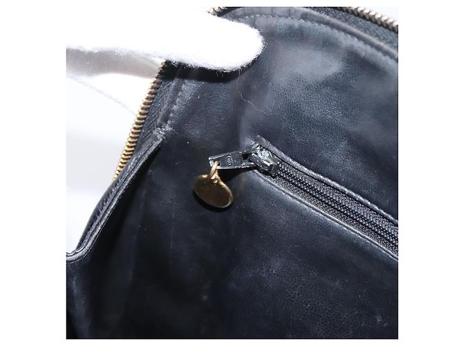 Borsa a tracolla CHANEL COCO Mark Chain in pelle caviar nera e oro CC Auth 201540A Nero D'oro - vista 22