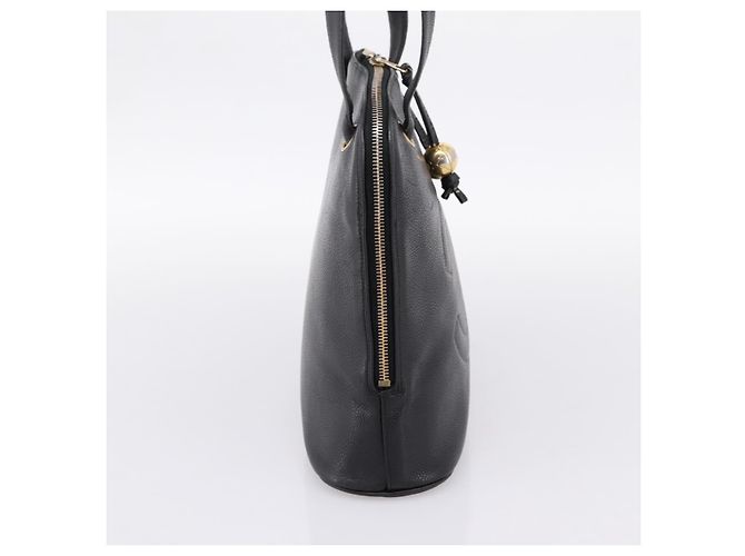 Borsa a tracolla CHANEL COCO Mark Chain in pelle caviar nera e oro CC Auth 201540A Nero D'oro - vista 3
