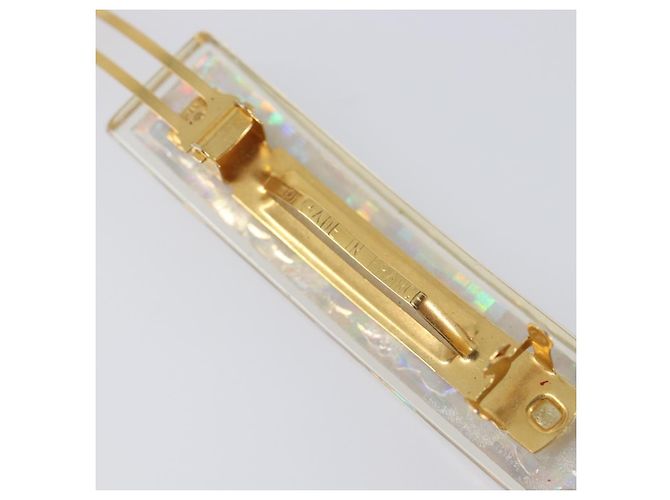 Fermi capelli CHANEL Valletta metallo Gold CC Auth 201528M D'oro - vista 15