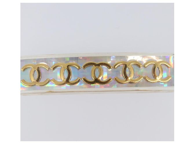 Fermi capelli CHANEL Valletta metallo Gold CC Auth 201528M D'oro - vista 3