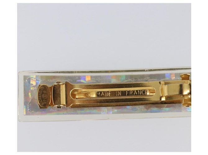 Fermi capelli CHANEL Valletta metallo Gold CC Auth 201528M D'oro - vista 7