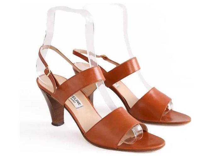 Céline leather sandals camel - view 3