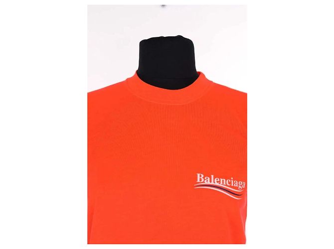 Camiseta Balenciaga naranja de algodón - vista 2