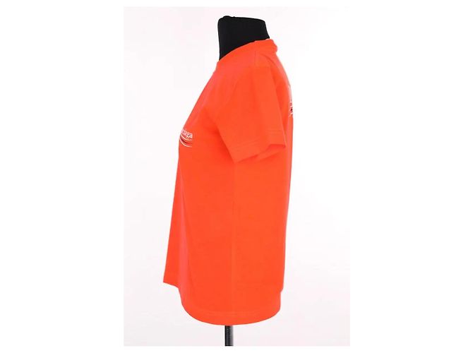 Camiseta Balenciaga naranja de algodón - vista 3
