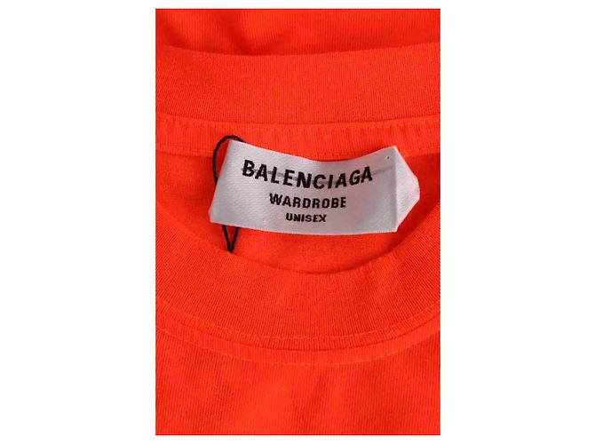 Camiseta Balenciaga naranja de algodón - vista 5