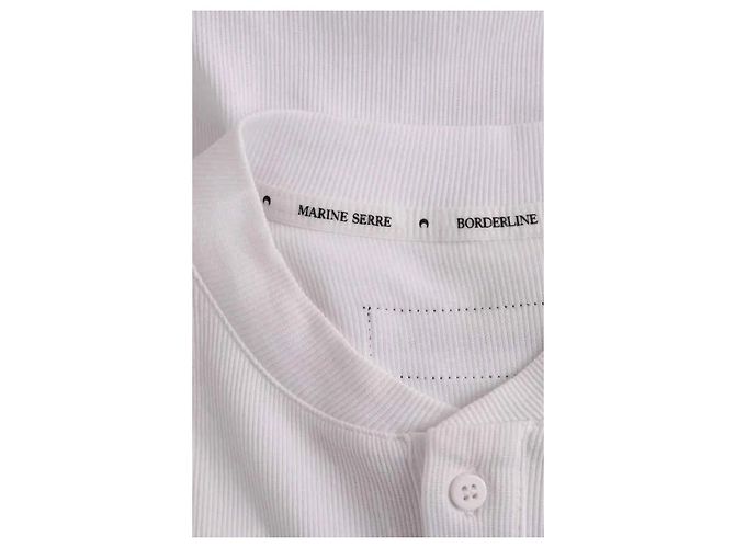 Top Marine Serre blanco de algodón XS - vista 5