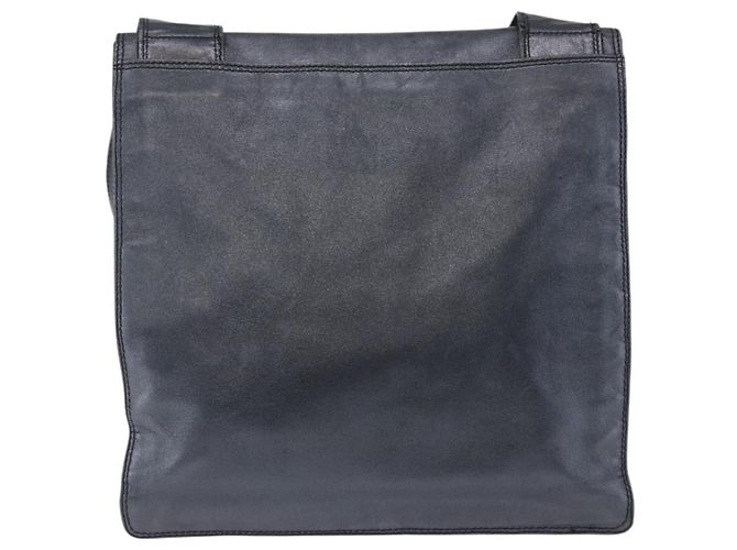 Borsa a tracolla CHANEL in pelle blu e oro CC Auth 203466A D'oro - vista 4