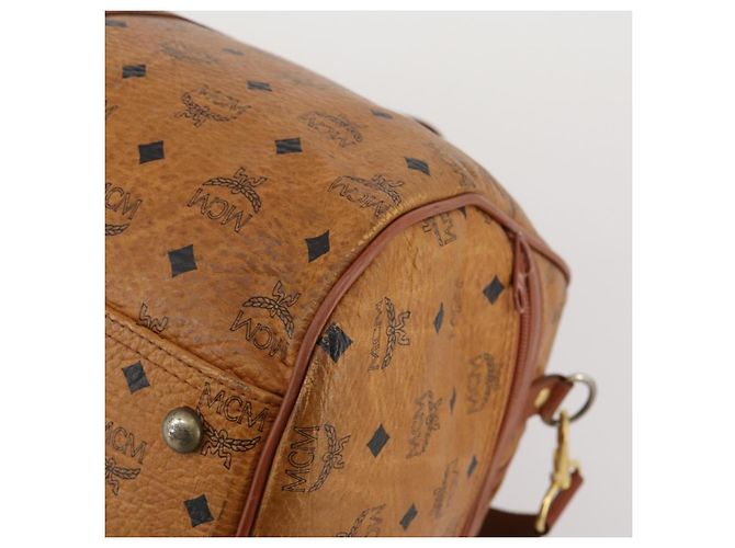 Bolso MCM Vicetos Boston PVC Cuero 2way Marrón Tono Dorado Auth 199534 Castaño - vista 15