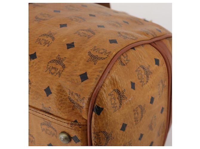 Bolso MCM Vicetos Boston PVC Cuero 2way Marrón Tono Dorado Auth 199534 Castaño - vista 17