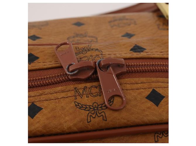 Bolso MCM Vicetos Boston PVC Cuero 2way Marrón Tono Dorado Auth 199534 Castaño - vista 20