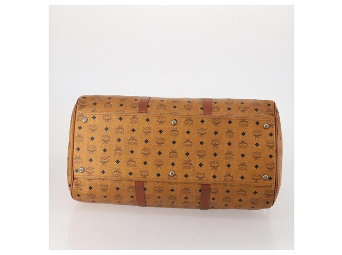 Bolso MCM Vicetos Boston PVC Cuero 2way Marrón Tono Dorado Auth 199534 Castaño - vista 5
