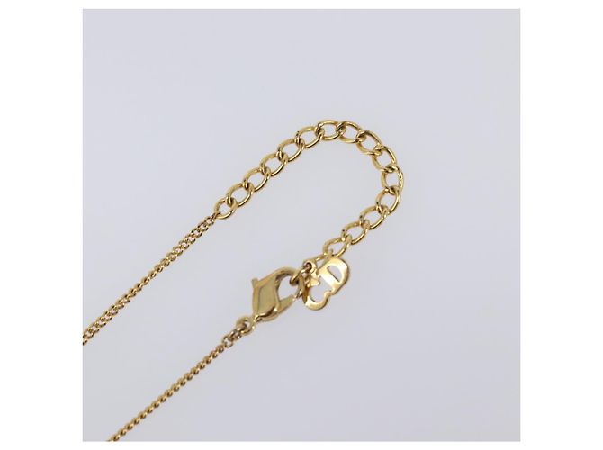 Collana Christian Dior Metallo Tono Oro Auth 203714 - vista 13